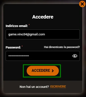 fast log in form
